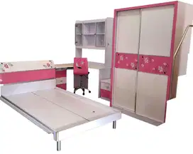 INFORMA Preloved Bed Set Pink Tempat Tidur Anak Perempuan All In