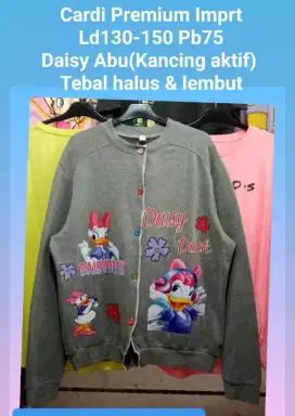 Cardigan Jaket Daisy Abu Oversize Jumbo