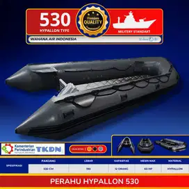 PERAHU KARET HYPALLON MILITER 530 BERKAPASITAS 12 ORANG