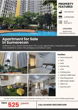 Dijual Cepat! Apartemen Mewah 500 Jutaan, Full Furnished!