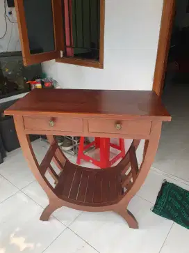 Meja Rak Kayu Jati P75xL45xT76