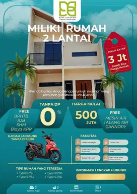 Dijual Rumah Modern 2 Lantai Di RARA RESIDENCE Sawangan Lokasi Strateg