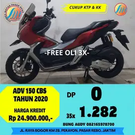 HONDA ADV 150 CBS TAHUN 2020 GRATIS KIRIM SEJABODETABEK, BERGARANSI