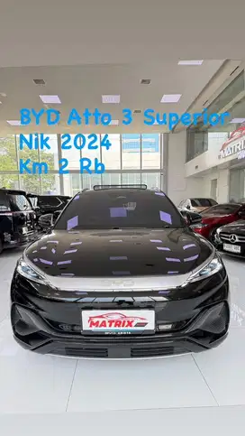 BYD atto 3 superior Nik 2024 Black on blue Siap pakai