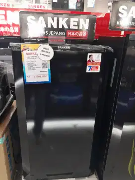 Kredit kulkas sanken 1 pintu 70 watt garansi 7 tahun compresor