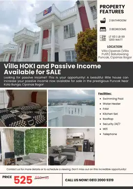 Vila Sejuk & Nyaman di Puncak – Aset Liburan & Investasi525