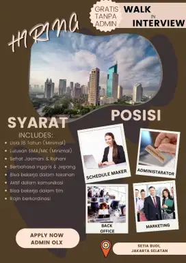Untuk 10 Orang Tercepat, dibuka lowongan kerja.