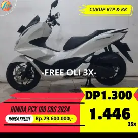 KREDIT MURAH HONDA PCX 160 CBS 2024 SEKEN BERGARANSI CUKUP KTP KK