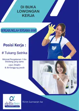 lowongan kerja SETRIKA Laundry