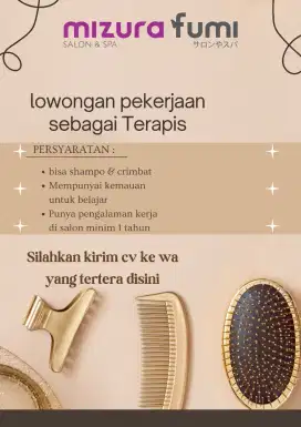 Loker terapis salon kecantikan