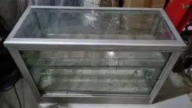 Etalase aluminium display 70x30x50