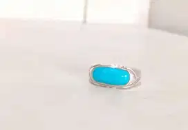 Cincin pyrus biru polos