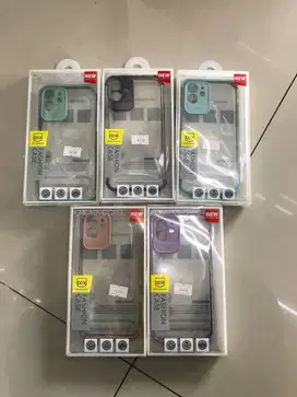 Softcase Side Transparant Half Platting Colour iPhone 12/12 Pro