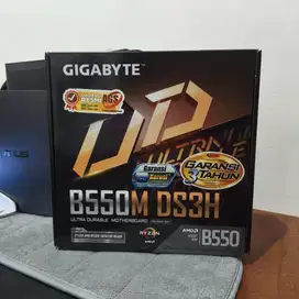 Motherboard AM4 Gigabyte B550M DS3H Fullset BIOS Terbaru Ryzen 5000 Se