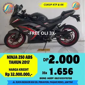 KAWASAKI NINJA 250 FI TAHUN 2017 BERGARANSI, SURAT LENGKAP, SIAP PAKAI