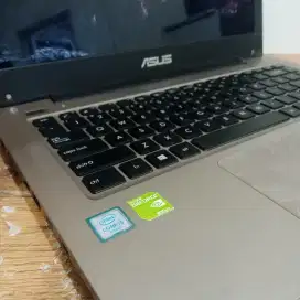 Asus A456U core i5 ram 8gb ssd 256gb nvidia 930mx normal siap pakai