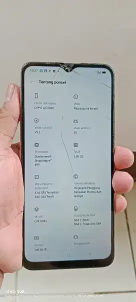 Opo. A5.  3/64. Mnus retak kya di fto camera dpan kurang bening