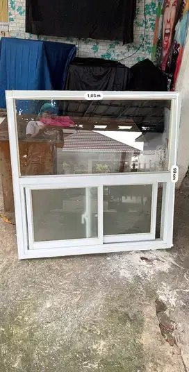 Jual Jendela Sliding Aluminium Putih