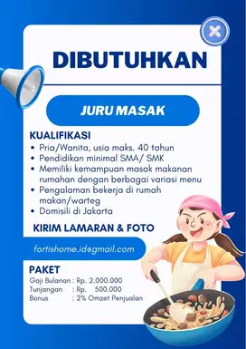 Dicari Juru Masak