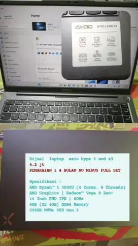 Laptop AXIOO HYPE 5 AMD X3