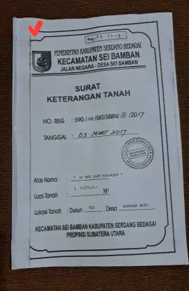 Tanah Pekarangan dan Persawahan