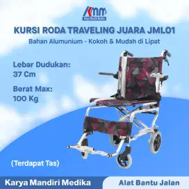 Kursi Roda JML-01 / Kursi Roda Traveling Juara Bahan Alumunium