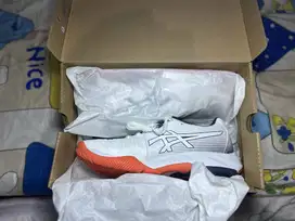 Sepatu Asics Netburner Ballistic FF 3 White (Basket, voli, badminton)