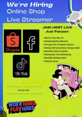 Open recruitment host live streaming