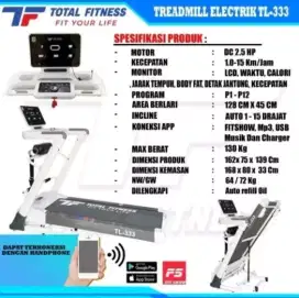 TREADMIL ELEKTRIK TL 333 READY stok