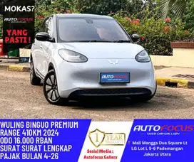 Wuling Binguo premium range 410KM Nik 2024 Biru muda low km record