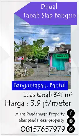 Dijual Kavling 341m² Banguntapan
