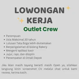 Outlet Crew (Penjaga Toko)