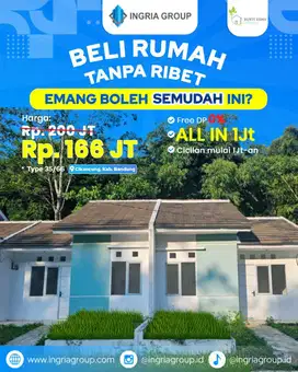 Rumah Murah Dekat RSUD Cicalengka, Free DP 0% Booking Hanya 500rb saja