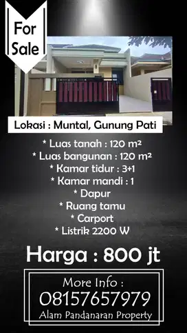 Dijual Cepat BU Rumah Cantik di Gunung Pati Dkt UNNES