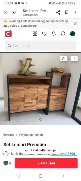 LEMARI IKEA KAYU JATI