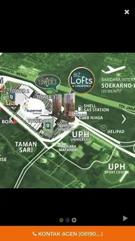 Di Jual Apartemen Studio Unfurnished U Residence bagus dan murah