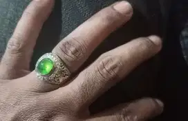Di jual cincin idocrase lumut Aceh ring perak