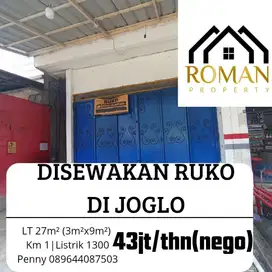 DISEWAKAN RUKO DI JOGLO PINGGIR JALAN