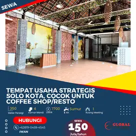 Tempat Usaha Solo Kota Area Banjarsari Cocok Untuk Coffeshop/Resto