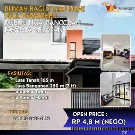DUREN TIGA PANCORAN JAKSEL RUMAH SIAP TANPA PR HUNI FULL FURNISHED Z31