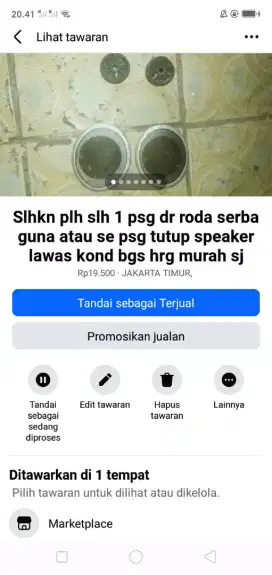 Slhkn plh slh 1 psg dr tutup speaker lawas mini atau sblh nya hrg mrh