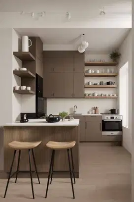 Custom Interior Kitchen Set, Backdrop TV, Lemari, Wardrobe, Kitchenset