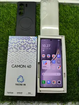 Tecno camon 40 8/256 Fullset mulus no minus, garansi On Siap pakai