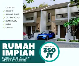 DIJUAL RUMAH 2 LANTAI 3 KAMAR DENGAN DESAIN DAN AKSES TERBAIK