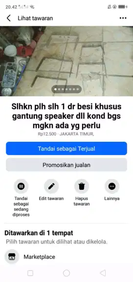 Slhkn plh slh 1 dr besi gantung speaker mdl lawas mgkn ada yg perlu