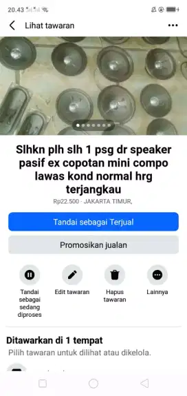 Slhkn plh slh 1 psg dr speaker pasif ex copotan mini compo mgkn perlu