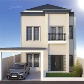 Dijual Rumah 2 Lantai Free Biaya Desain Kekinian