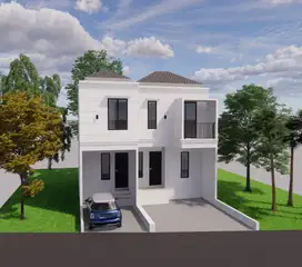 Rumah dua lantai akses mobil di Cijantung Jaktim