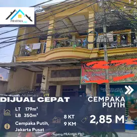 Cempaka Putih Jakarta Pusat Dijual Rumah 2 Lantai Cocok Untuk Kost