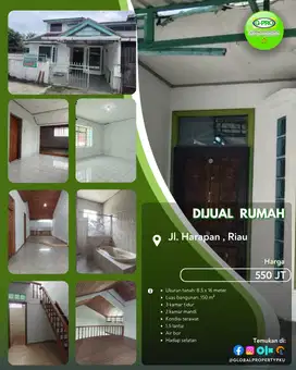 Dijual Rumah Daerah Harapan Siap Huni Pekanbaru Kota!